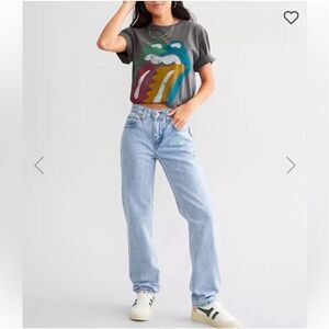 Levi’s Women’s 24 Low Pro Straight Light Denim Jeans Loose Baggy